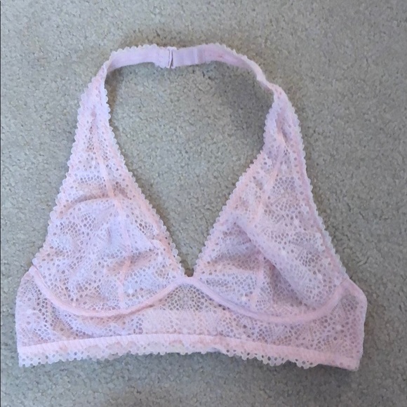 Victoria’s Secret Light Pink Lace Halter Bralette - Picture 3 of 4